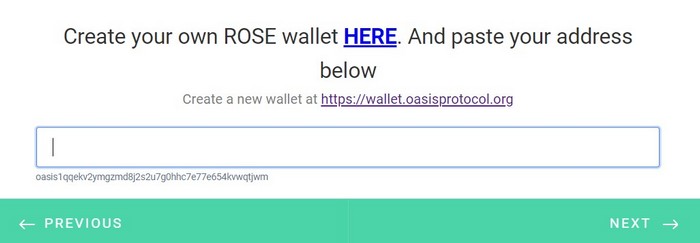 Create your own ROSE wallet